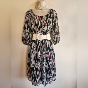 Pre-owned Espresso 3/4 Sleeve Dress Size L